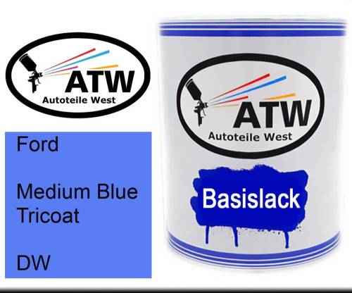 Ford, Medium Blue Tricoat, DW: 1L Lackdose, von ATW Autoteile West.